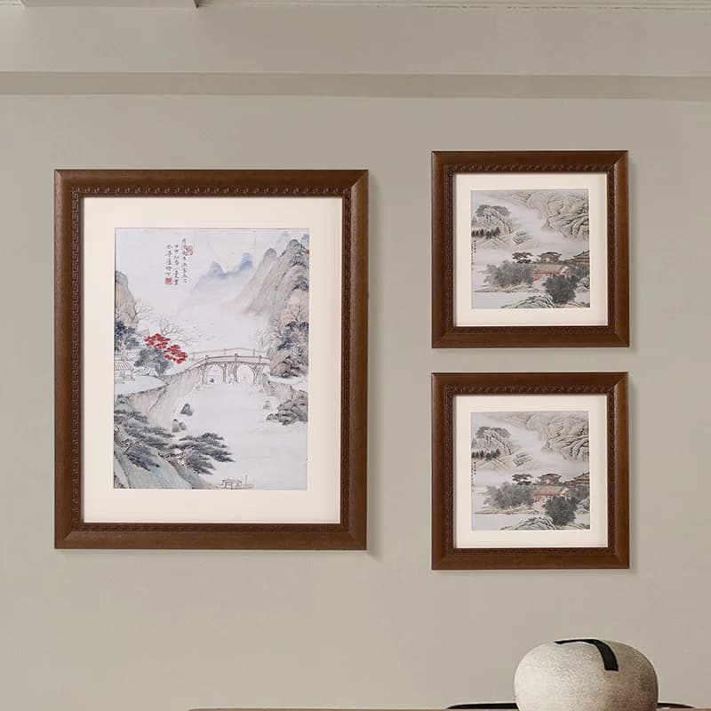 Moldura minimalista de madeira para sala de estar, hotel, criativa, interior, hall de entrada, decoração de casa, porta retrato lsxk