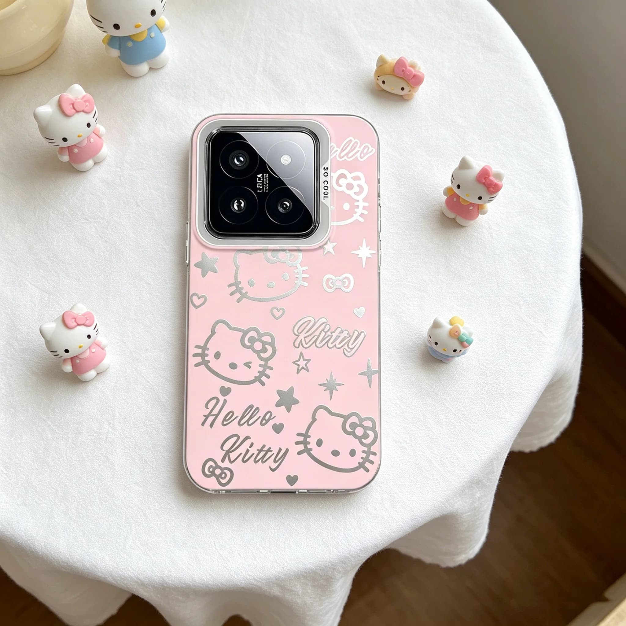 Capa de telefone Hello Kitty para Xiaomi Redmi Note 14 Pro com design de impressão digital 3D