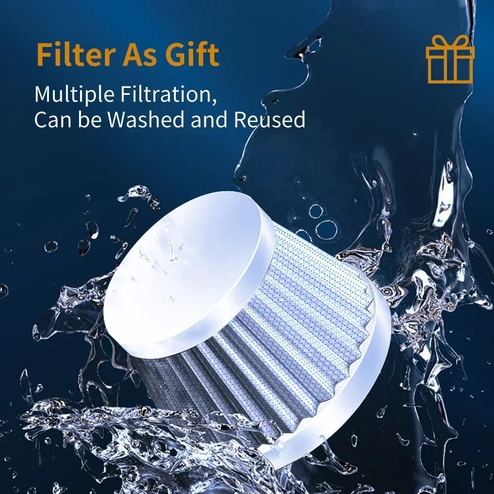 Filtro lavável e reutilizável para aspirador de pó portátil com múltiplas camadas de filtragem