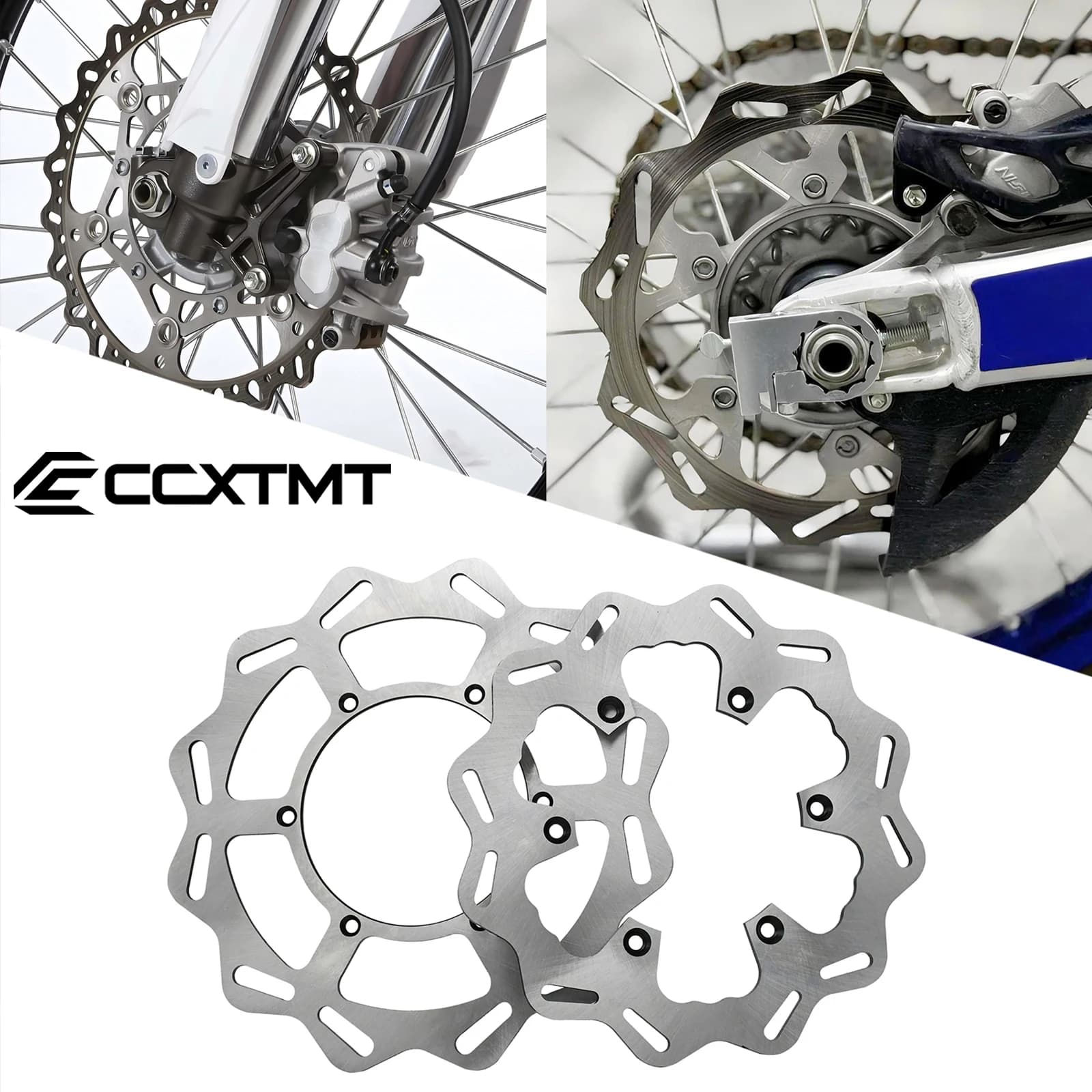 Rotor de disco de freio dianteiro e traseiro para motocicleta, 245mm 270mm, para yamaha yz125 yz250 yz250f yz426f yz450f yz250x wr125 wr250 wr250f wr450f