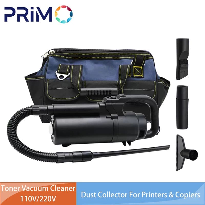 Aspirador de Toner Portátil Coletor de Pó com Saco e Elemento Filtrante Compatível para Impressoras, 110V, 220V