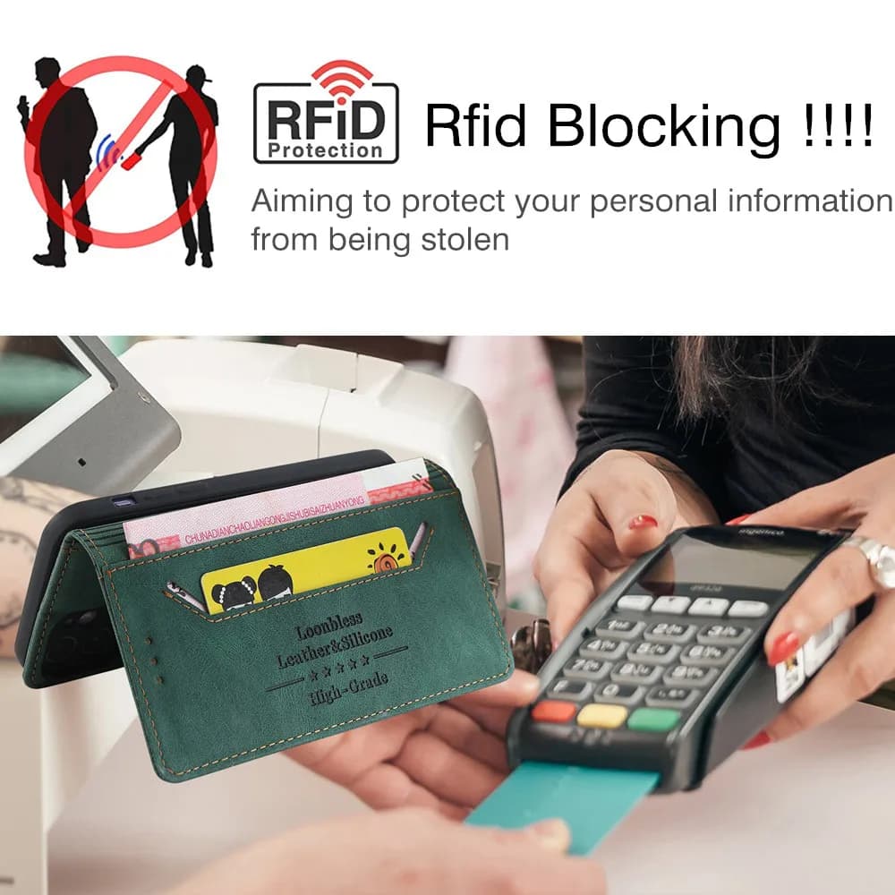 Capa tipo livro com proteção RFID para Motorola Moto G100 bloqueando roubo de dados pessoais