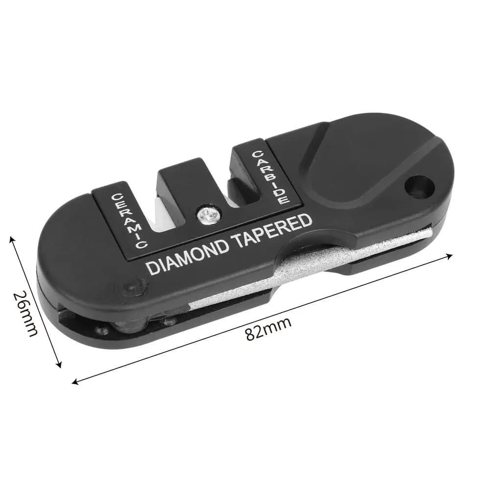 Apontador Niceyard Diamond Tapered preto compacto com medidas 82mm x 26mm para uso portátil