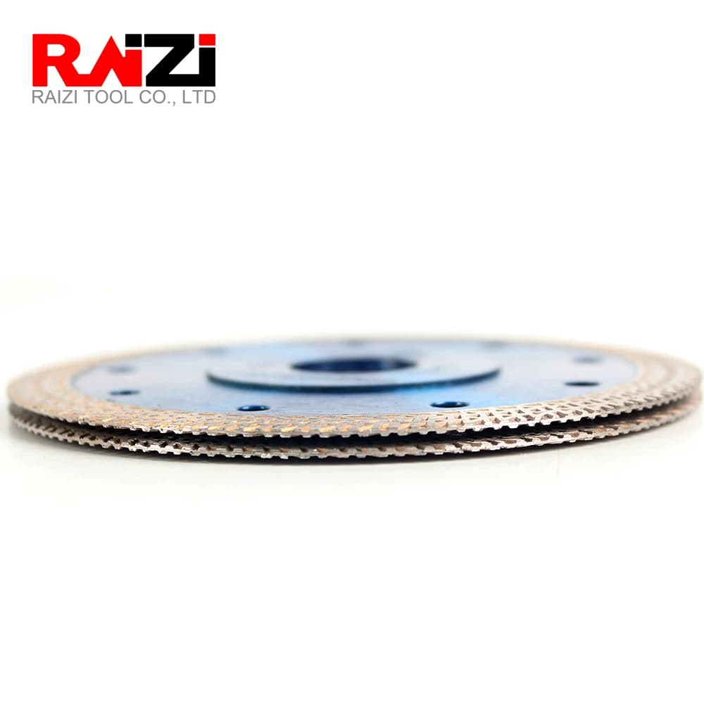 Jogo com 2 lâminas de serra diamantada Phoenix turbo malha azul perfil fino para corte preciso