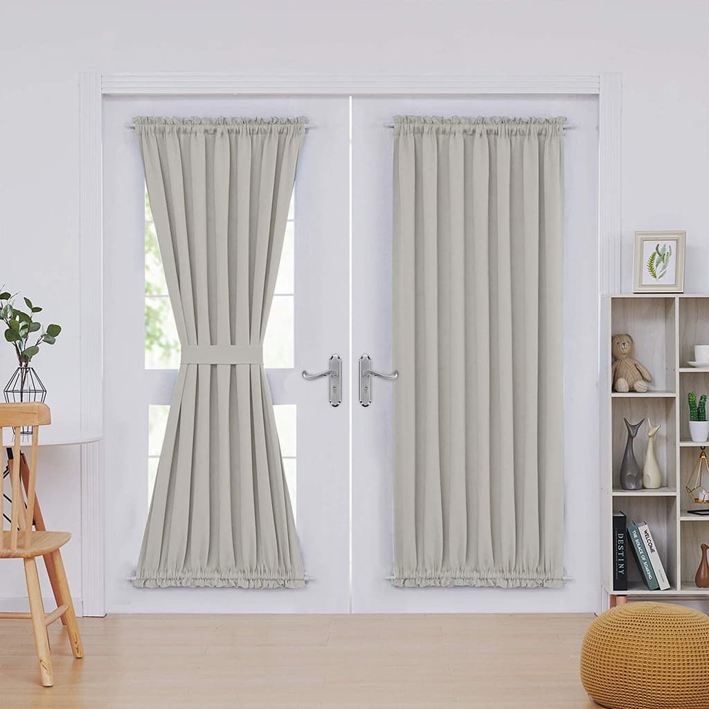 Cortinas de tecido branco 1,50m x 2,00m para porta dupla
