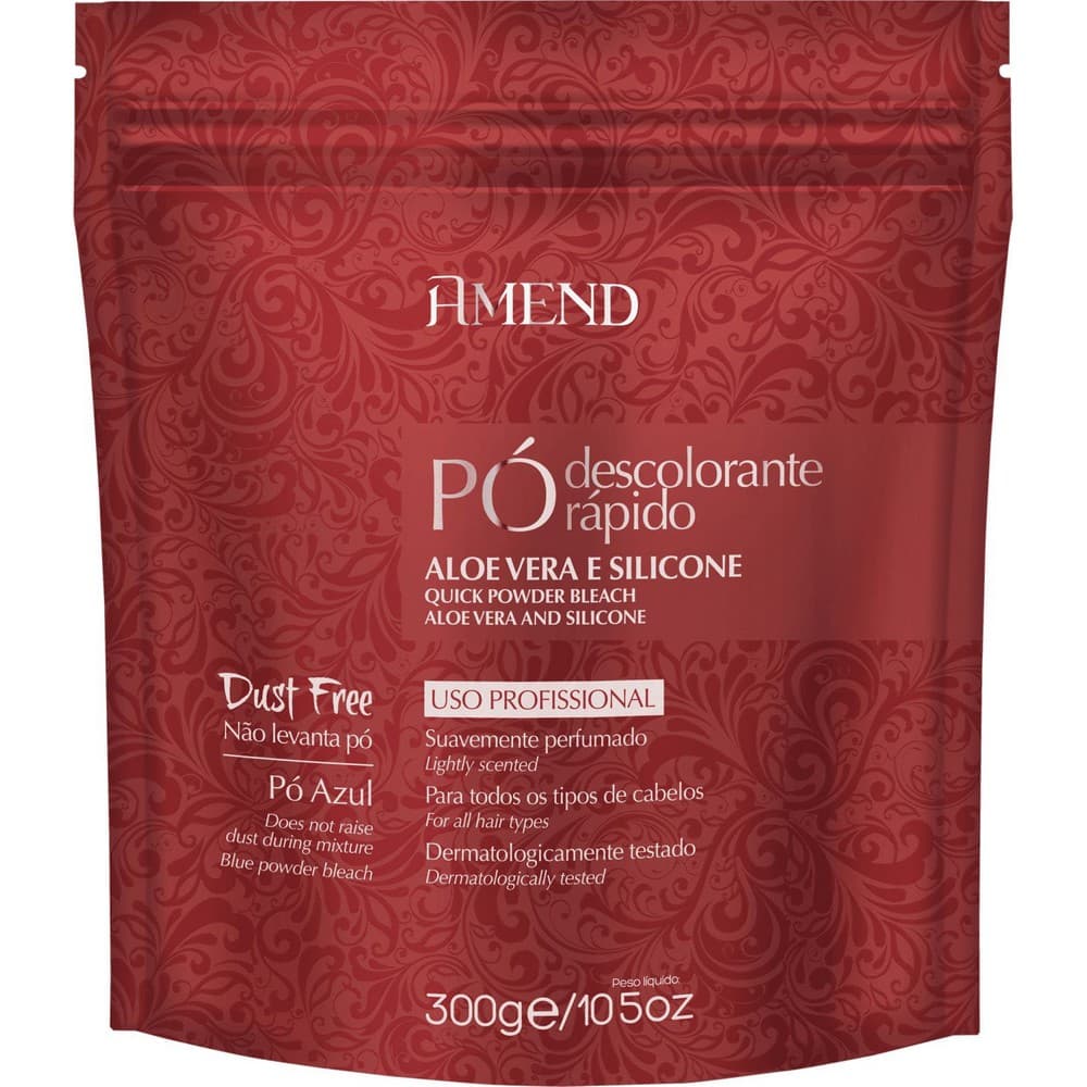 Pó Descolorante Amend Aloe Vera E Silicone 300G Pó Azul - validade próxima