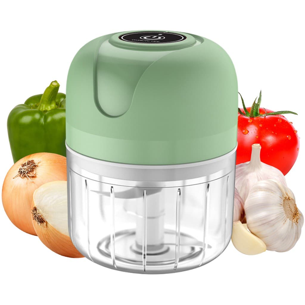 Mini Processador Triturador Sem Fio Elétrico Automatico  250ML/100ML De Alimentos Recarregável  Para Legumes Alho Cebola