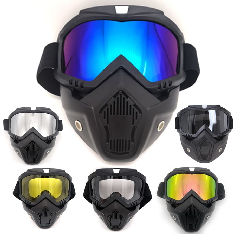 Capacete de motocicleta destacável Máscara De Rosto Aberto Removível Para Motocicleta