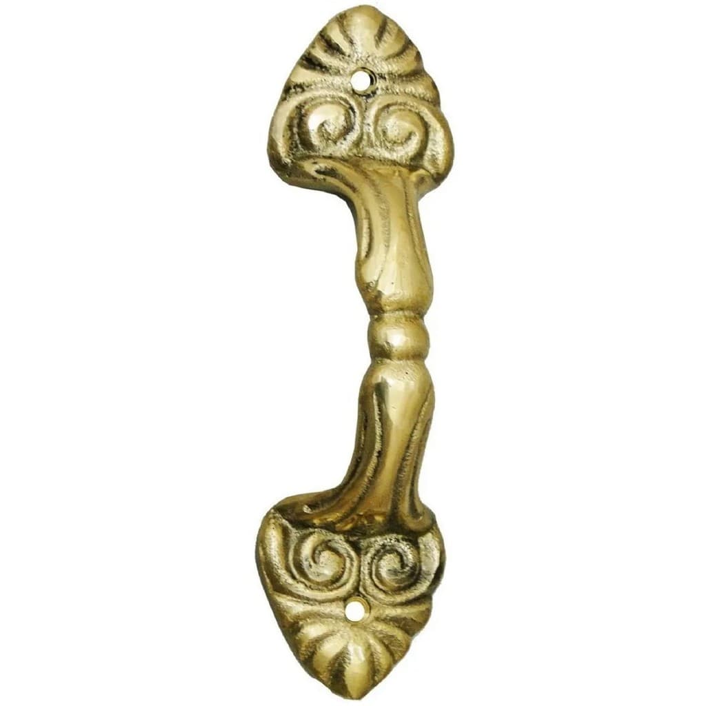 Puxador  Porta Em Bronze 21 X 5,5  Artesanal Kit 4 Unidades Promoção Comoda Moveis  Madeira Puxadores Portão Comoda G