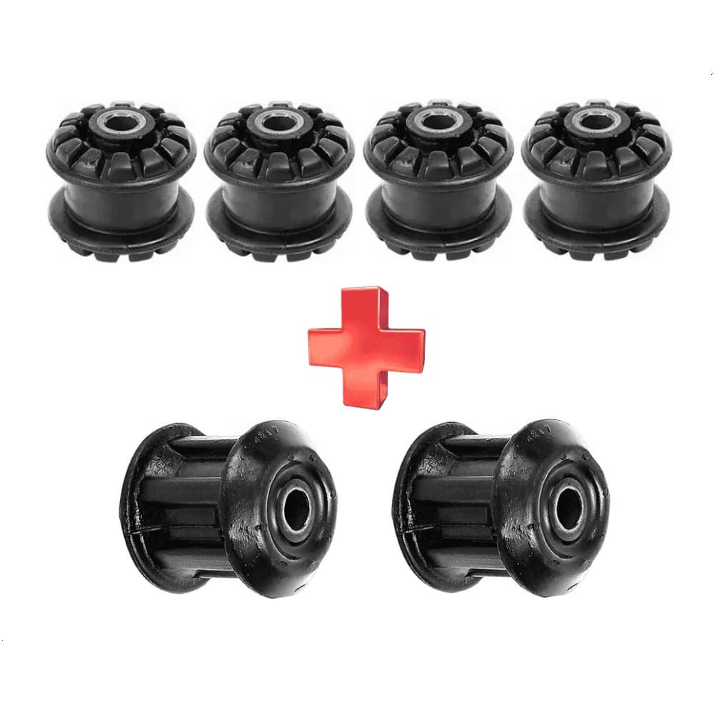 Kit 4 Bucha Bandeja Balança 2 Bucha Eixo Traseiro Gol Parati Saveiro Voyage G1 G2 G3 G4