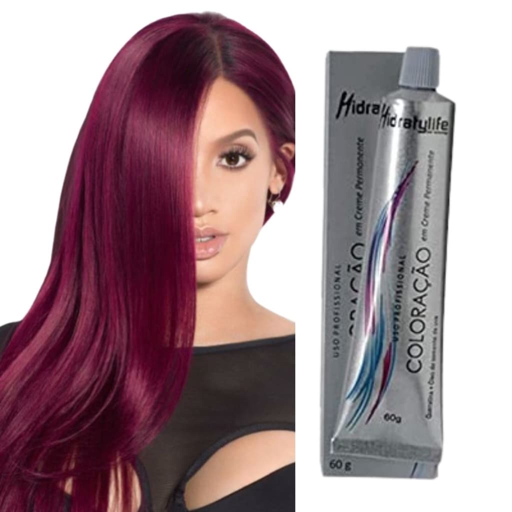 Coloração De Cabelo Cor Vinho Marsala Banho de Brilho