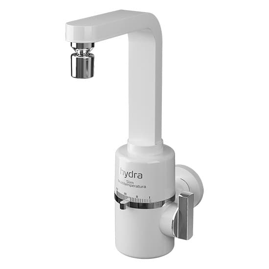 Torneira Elétrica Slim Parede 4 temperaturas Branca 220V 5500W