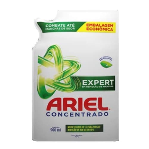 Lava Roupa Líquido Ariel Concentrado Sachê 900Ml