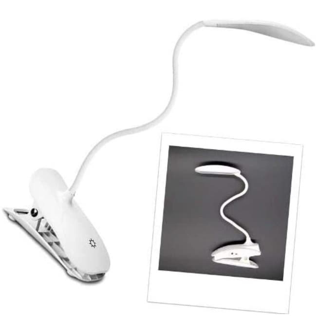 Luminária de Mesa LED Abajur Recarregável Dobrável Clip Cozinha Flex Touch
