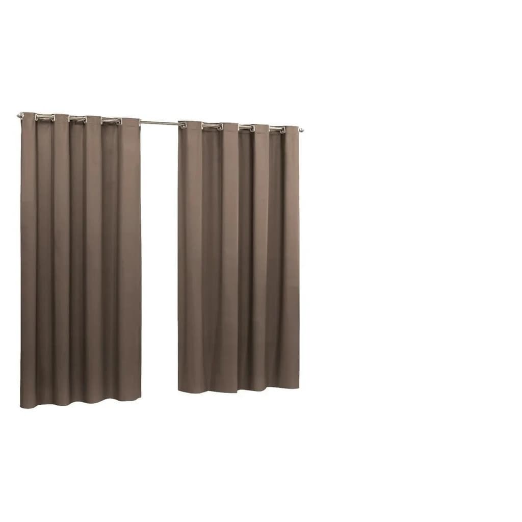 Cortinas de blecaute marrom para varão, 2,20 m x 1,30 m, 100% blackout.