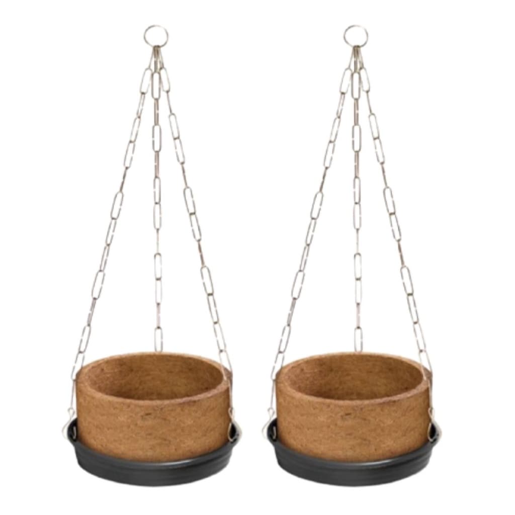 Kit 2 Vaso Suspenso Fibra de Coco com Corrente - Nutriplan