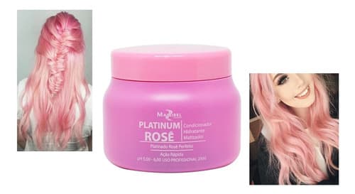 Matizador Platinum Rosê 250gr Pintar Cabelo Sem Amônia Rosa