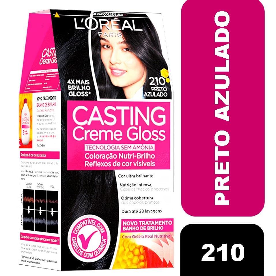 Tonalizante Casting Creme Gloss Preto Azulado 210