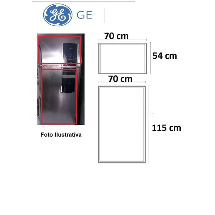 Borrachas Para Geladeira Ge Rgs1951z  Geladeira + Congelador