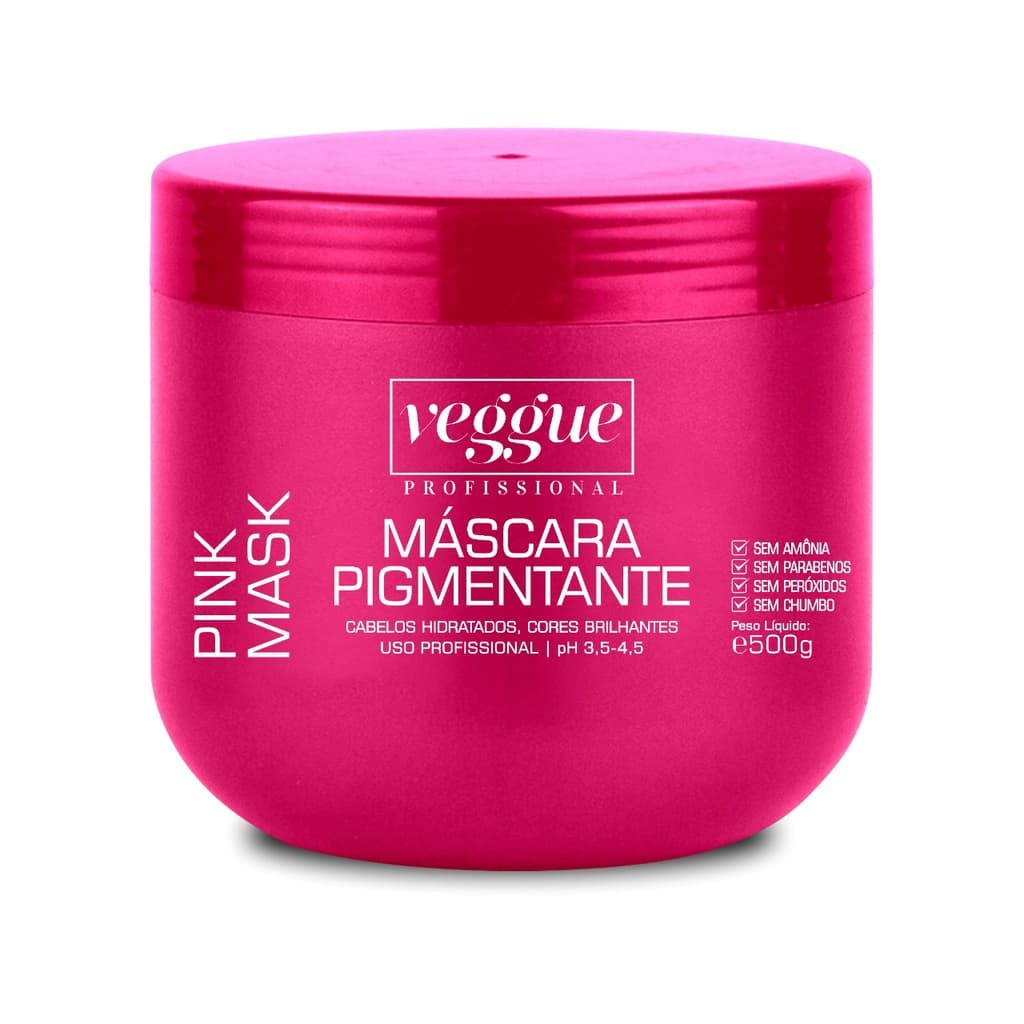 Máscara Matizadora Tonalizante Rosa Pink 500gr Veggue Profissional