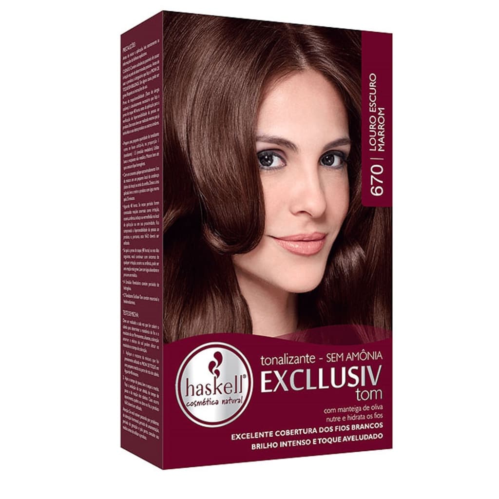 Tonalizante Excllusiv Tom Haskell - Louro Escuro Marrom 670