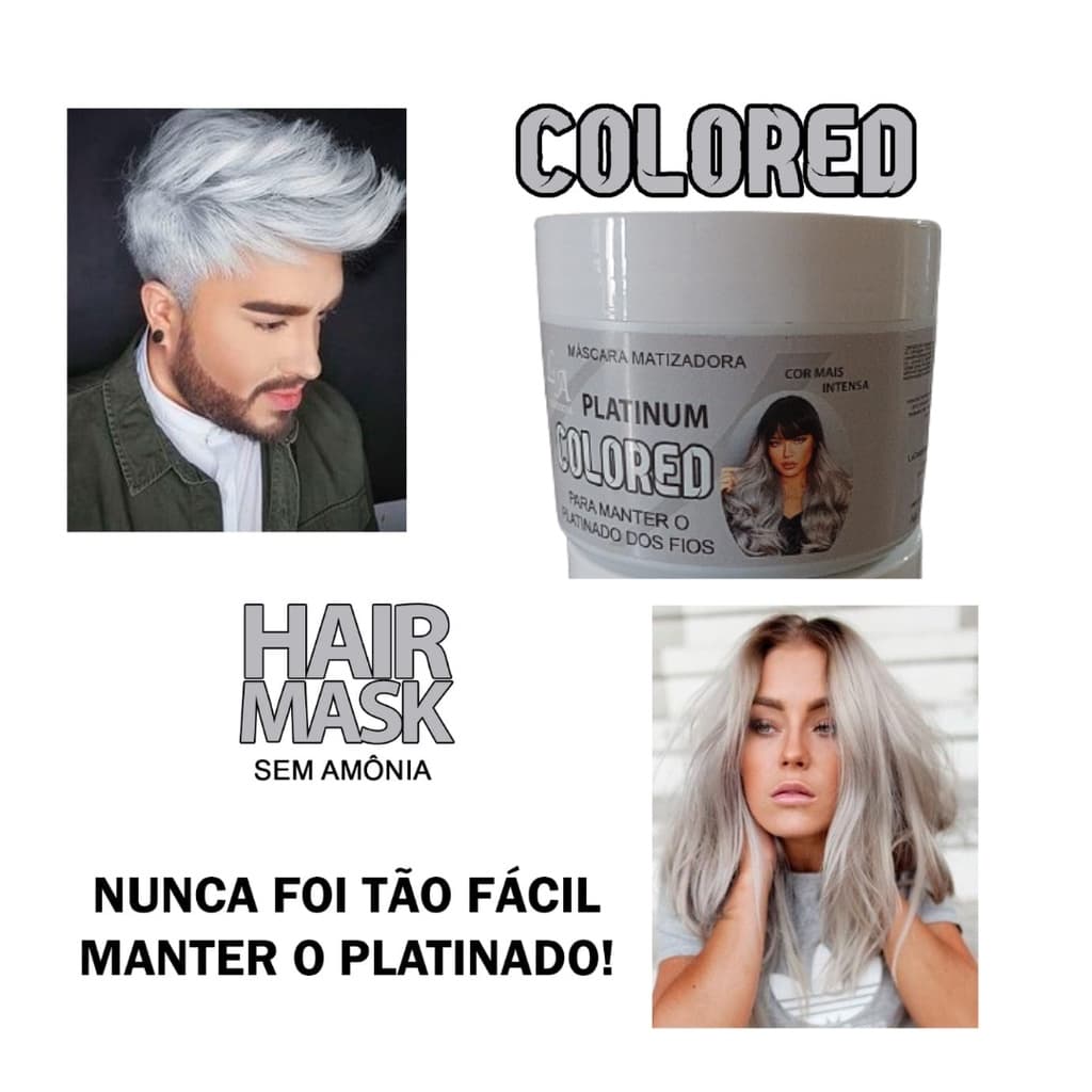 TONALIZANTE HAIR MASK COLORED PLATINUM - EFEITO CINZA