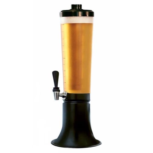 Torre de chopp 3,5 litros com copo removível e refil gelante, cheia de cerveja