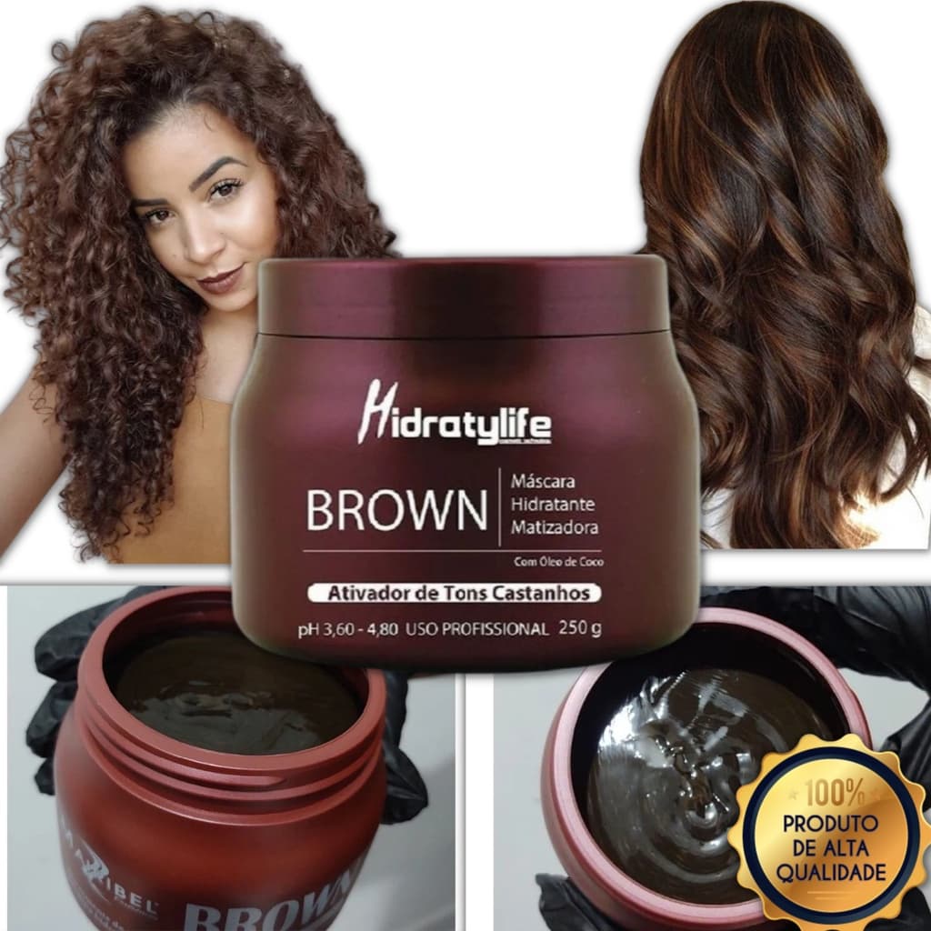 Mascara Matizadora Chocolate Atividador Cabelo Tons Castanhos Brown da  Mairibel / Hidraty | Oferta