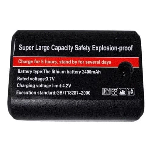 Bateria de grande capacidade com segurança à explosão, 2400mAh, 3.7V, 4.2V limite de tensão de carregamento, padrão GB/T18287-2000