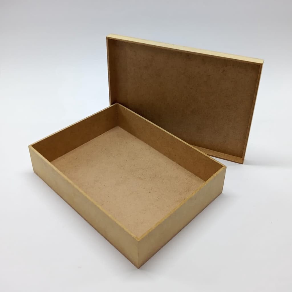 Kit caixa 17x23x5 cm (medidas externas) - mdf cru + um porta retratos com acetato 10X15 cm