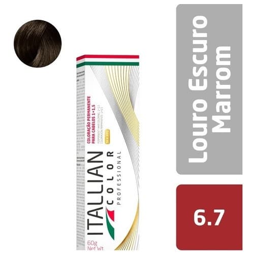 Coloração Itallian Color - Louro Escuro Marrom 6.7