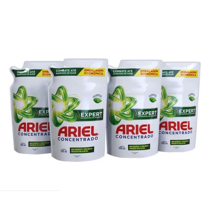 Sabão Líquido Ariel Expert Concentrado 900ml - 4 Unidades
