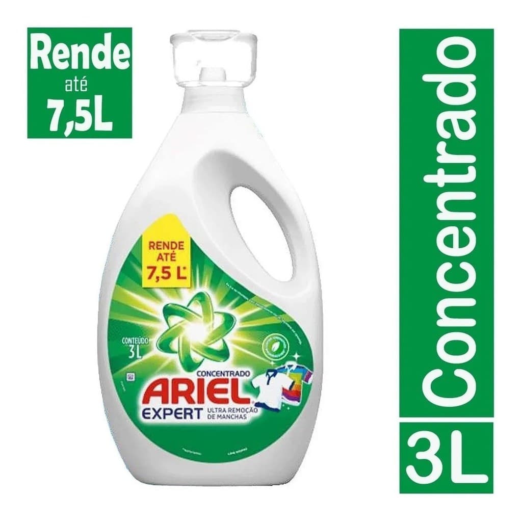 Ariel Líquido 3 LITROS Expert 75 Lavagens
