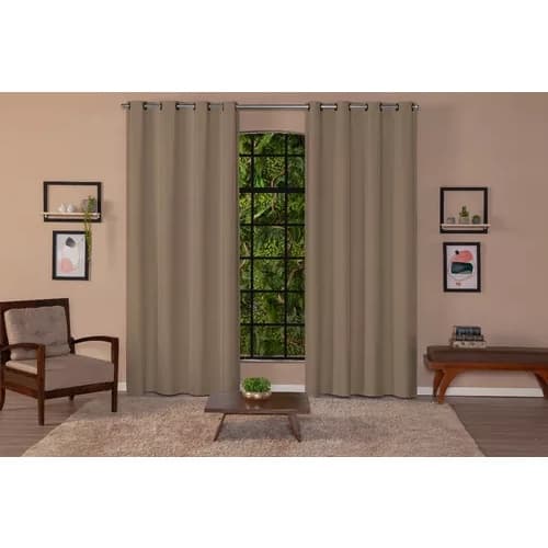 Cortina blackout cinza para sala, bloqueando luz, 2,80m x 2,00m, decoração de parede.