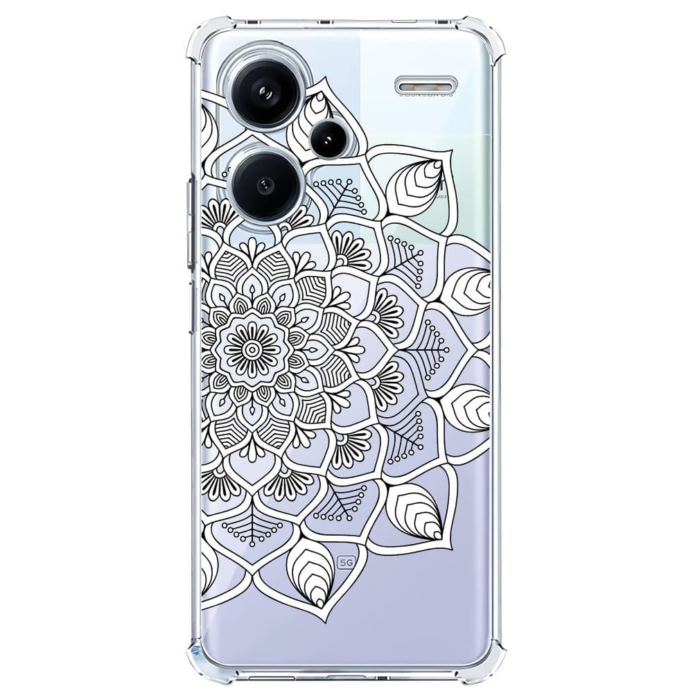 Capinha mandala para Xiaomi Redmi Note 11S com design floral transparente