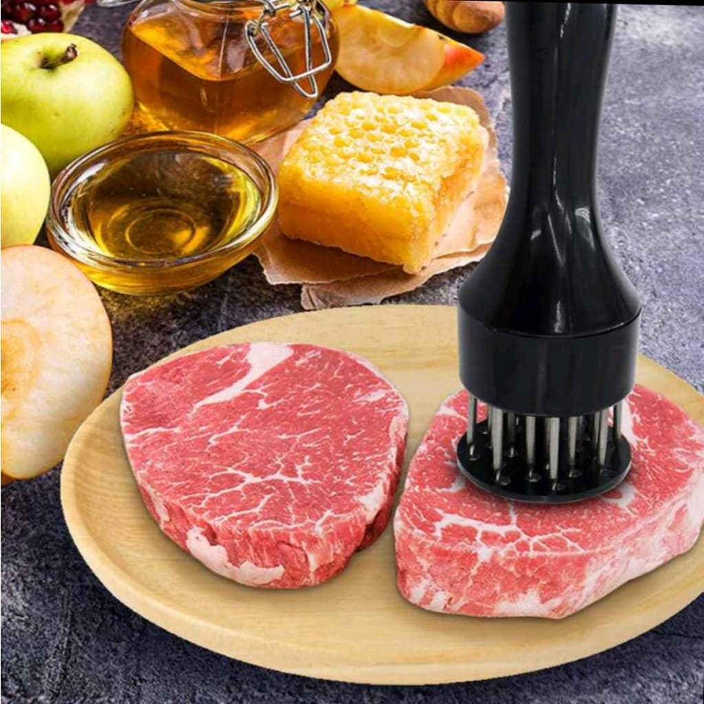 PROMOCAO AMACIADOR BATEDOR DE CARNE BIFE COM FURADOR EM ACO INOX