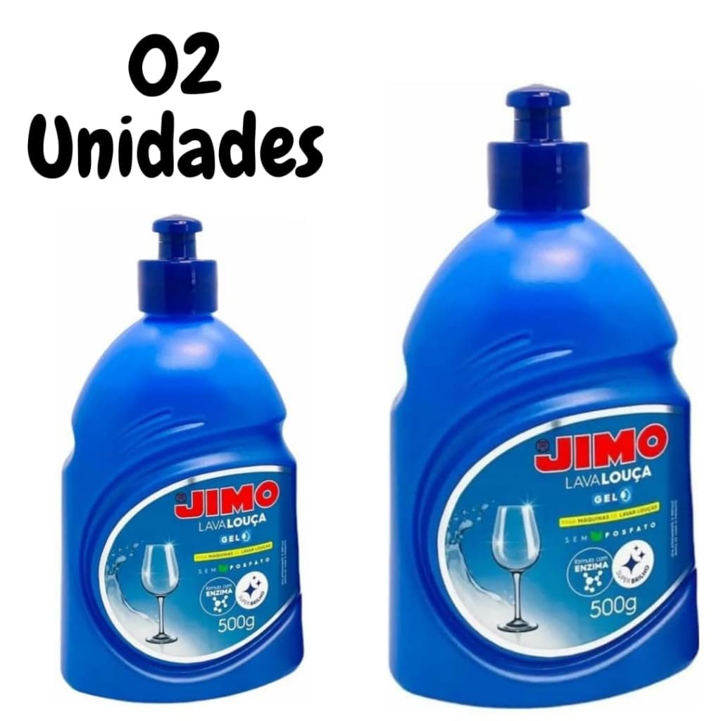 02 Detergentes Concentrado Para Louças Maquina de lavar Louças 500g