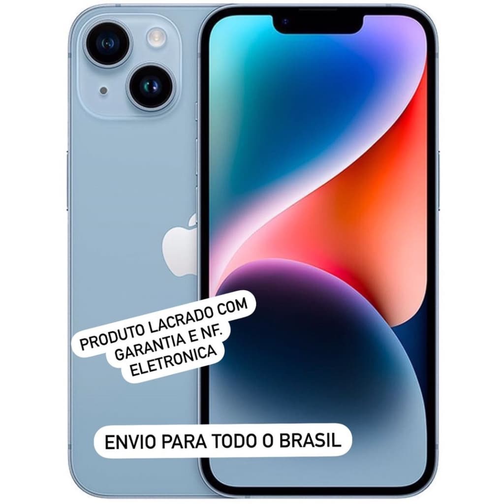 iPhone 14 128GB desbloqueado lacrado de fábrica com garantia e nota fiscal