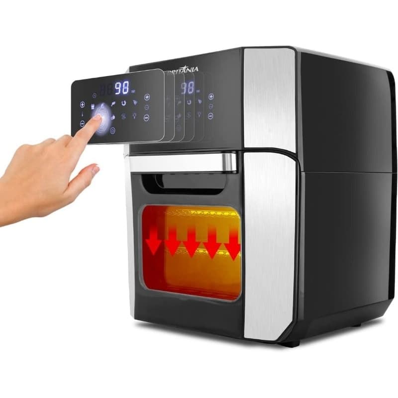 Fritadeira sem óleo Britânia Air Fryer Oven BFR2100P, 12 litros, 2 em 1, preta