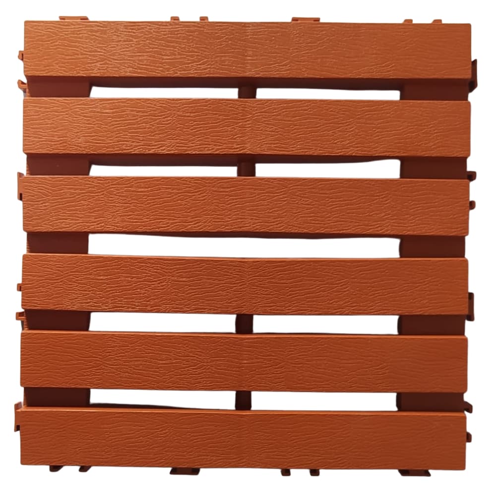 Deck modular 30x30 plástico textura madeira antiderrapante kit 12 peças
