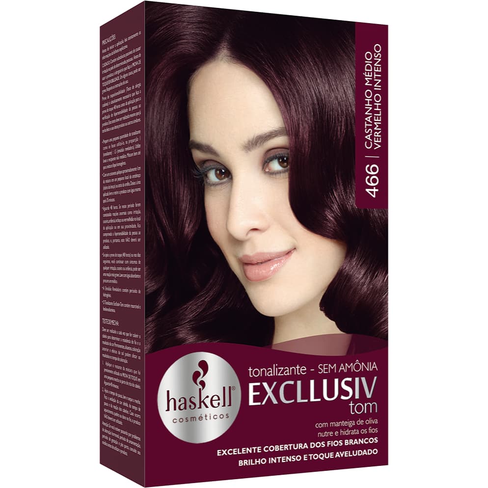 Tonalizante 466 - Castanho Médio Vermelho Intenso Haskell