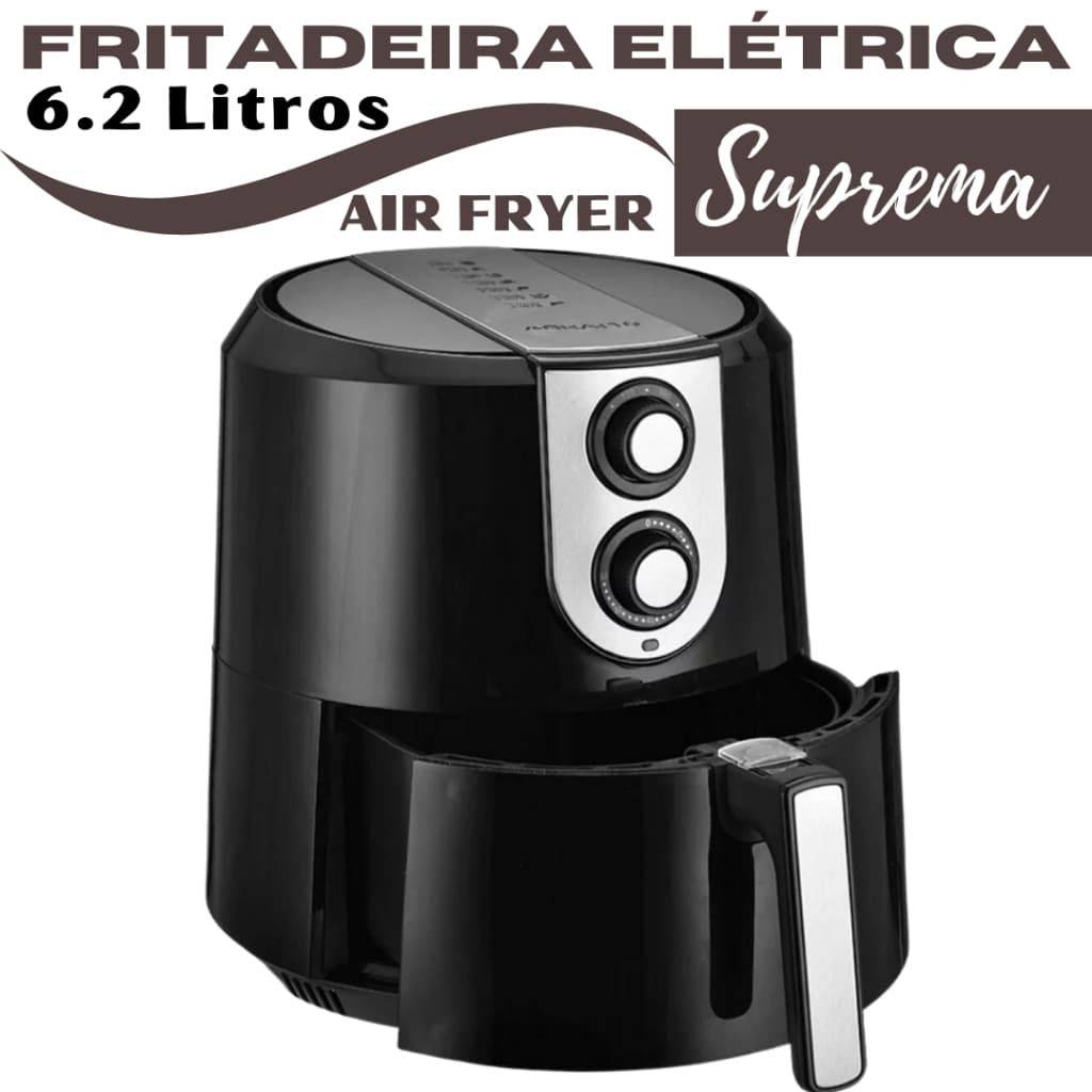 Fritadeira Elétrica Ventisol Air Fryer Sem Óleo Suprema 6,2 Litros 127V