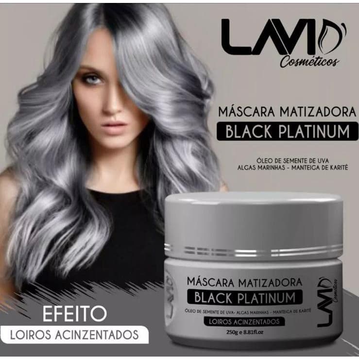 Matizador Loiro Cinza Black Platinum 250g Lavid Para Loiros Cinza a Pronta Entrega