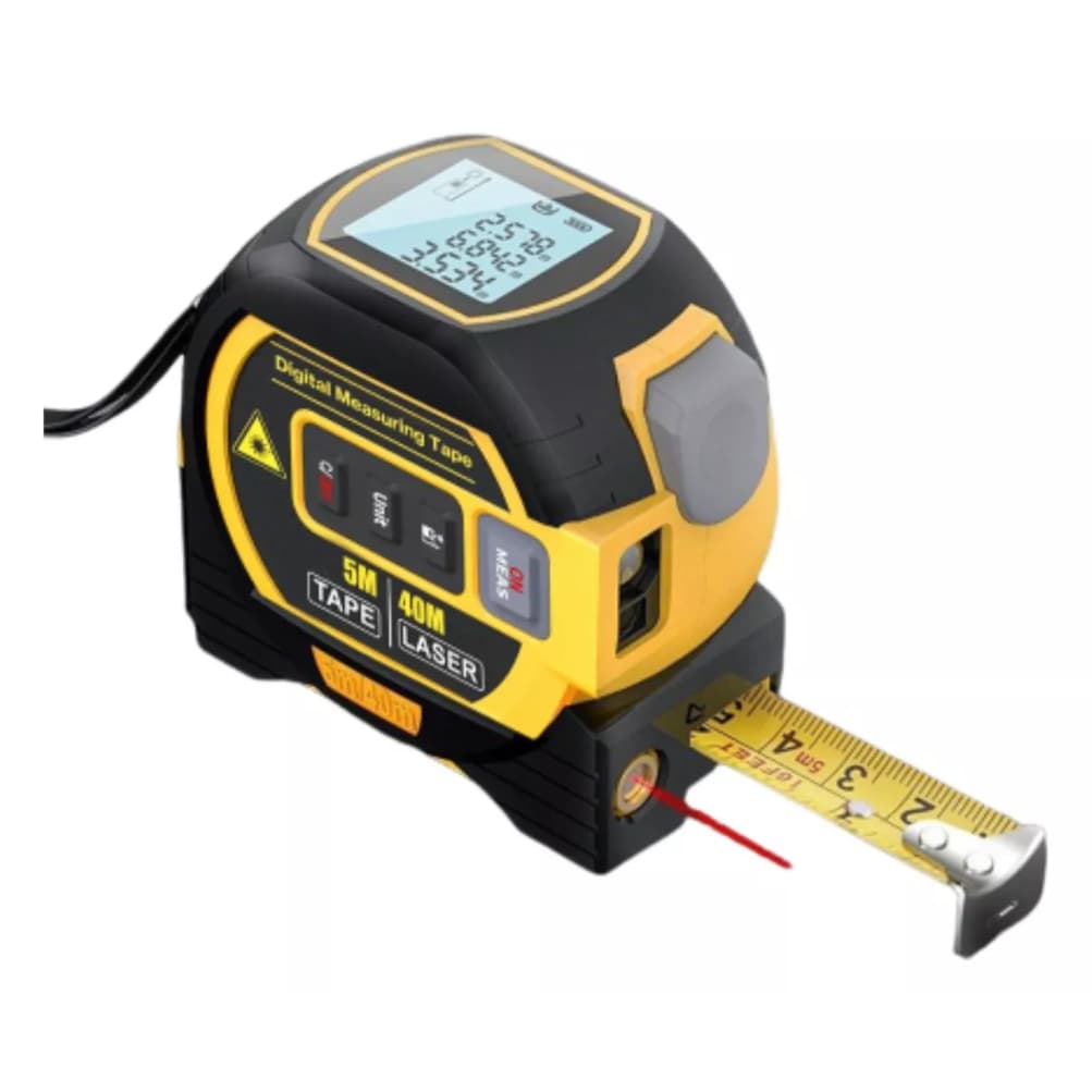 Trena Laser Digital 40M Fita Métrica 5M Multifuncional 3 em 1