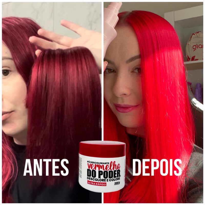 Pó Descolorante Vermelho - Vermelho do Poder