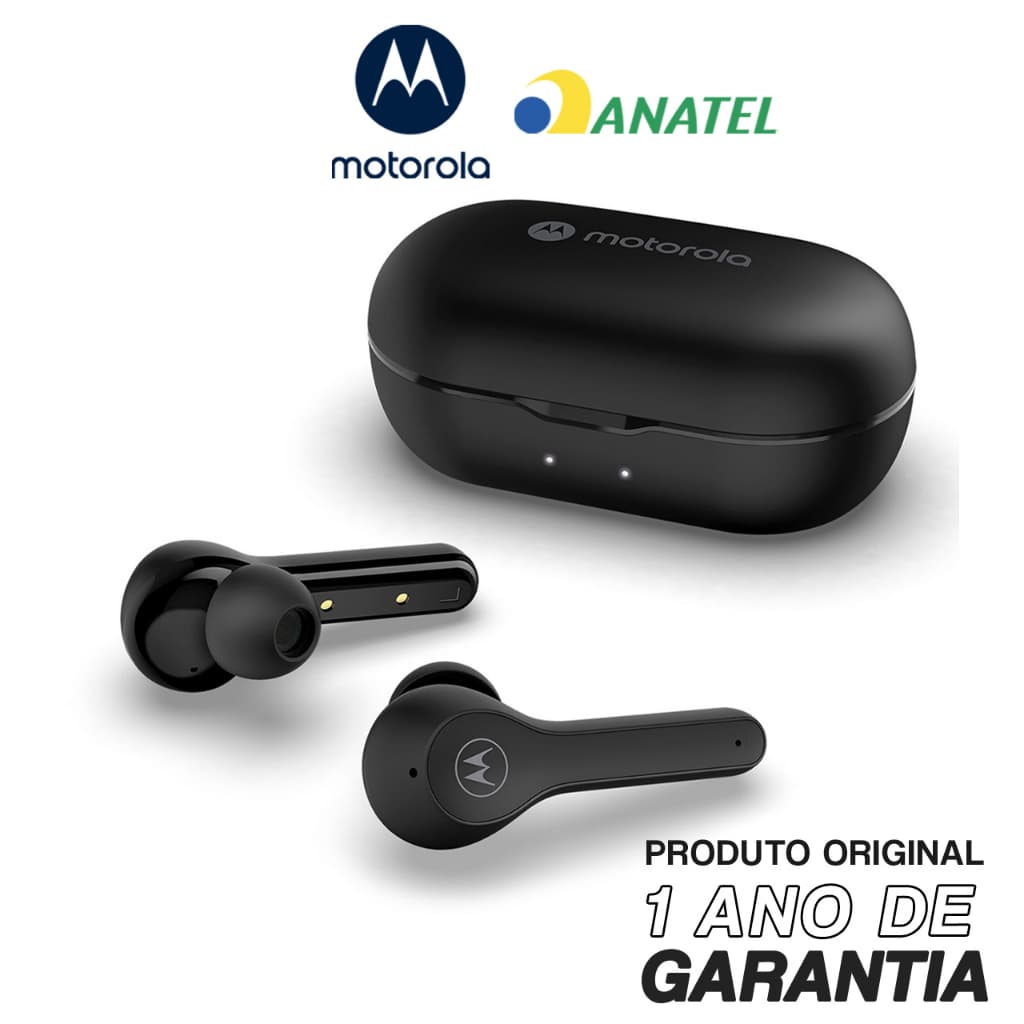 Fones de ouvido Bluetooth Motorola Moto Buds 85 Preto com estojo e garantia de 1 ano