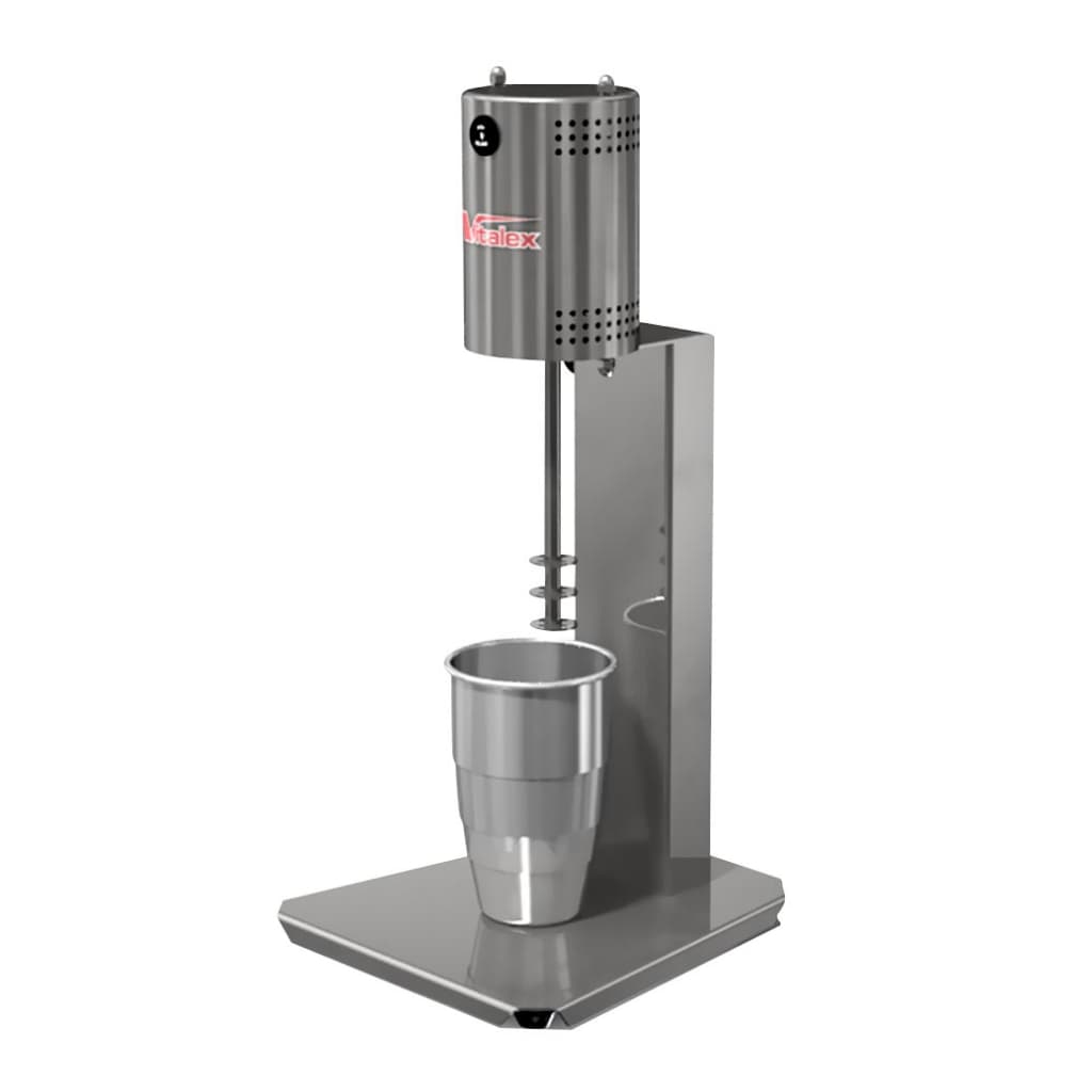 Batedor industrial com pedestal em aço inoxidável para milkshakes
