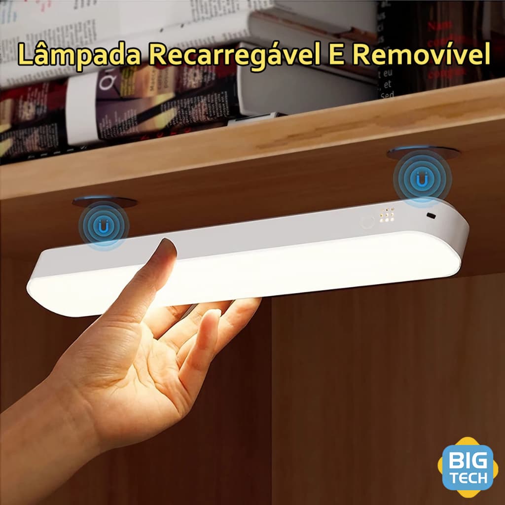 Luminária De Mesa LED Com Magnética Sem Fio Recarregável Dimerizavel De Iluminação Removível Portátil Para Quarto TD108