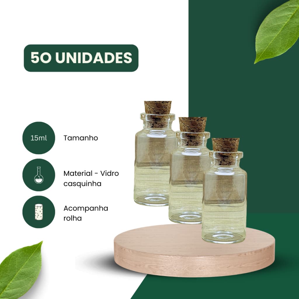 Vidro para lembrancinha 15ml kit com 50 unidades casamento aniversário casamento aniversário