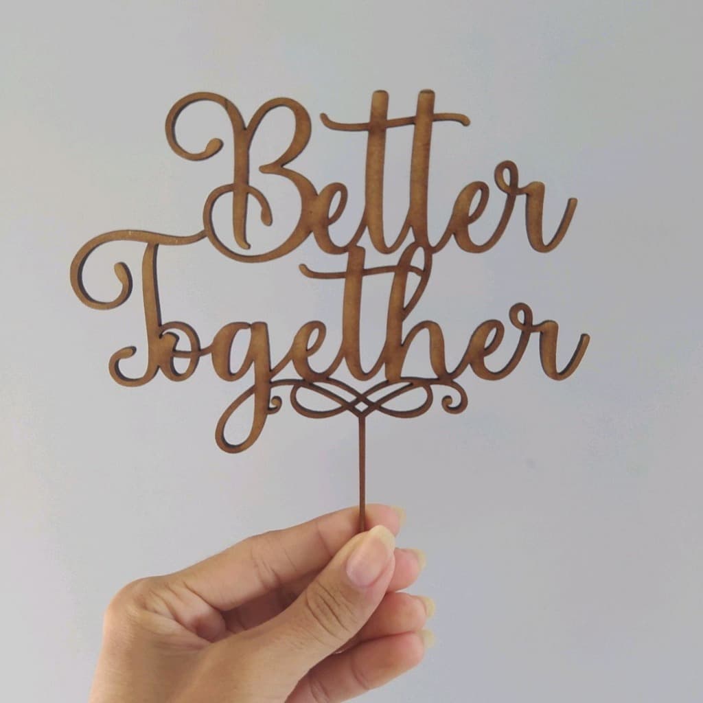 TOPO DE BOLO BETTER TOGETHER TOPO DE BOLO PARA NOIVADO TOPO DE BOLO PARA CASAMENTO FESTA CHA DE COZINHA Topper cake bolo festa de aniversário enfeite Bolo Personalizado Casamento Monograma Iniciais Casamento Personalizado Topo Topper de bolo personalizado